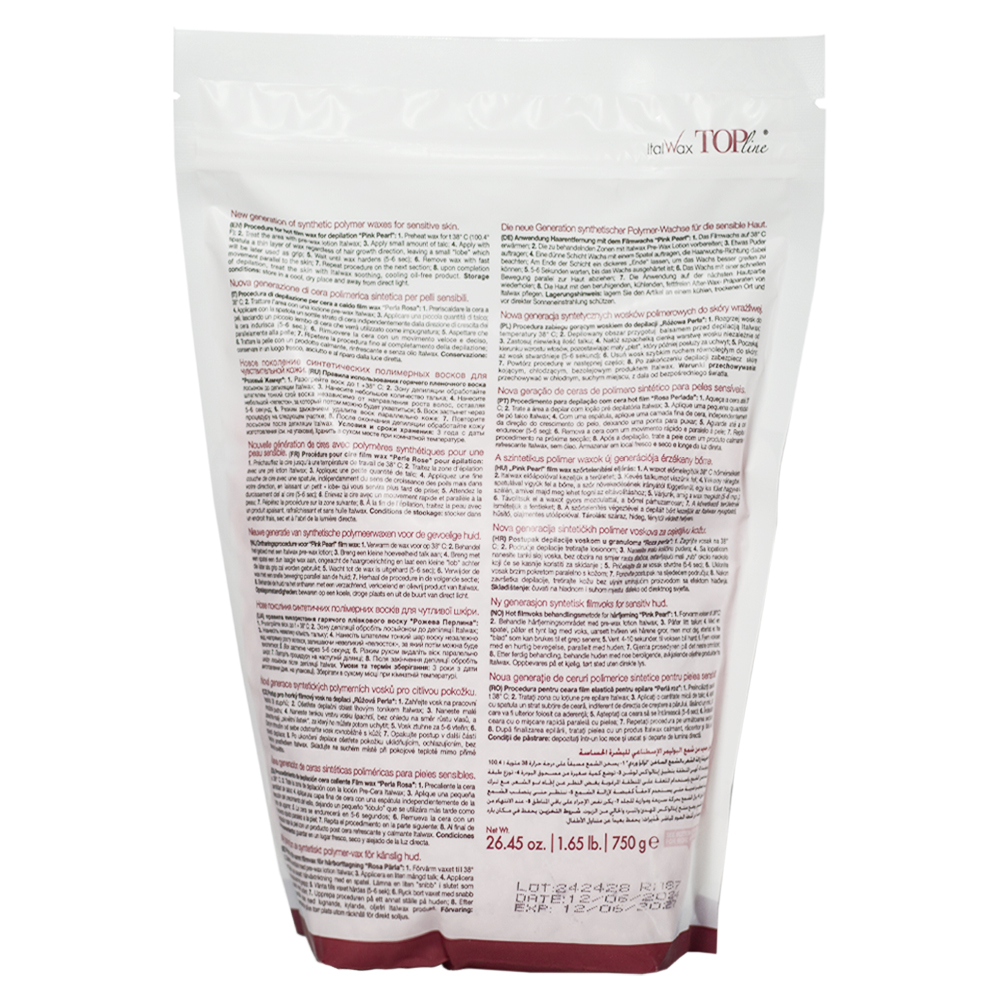 ItalWax Воск TOP Formula Pink Pearl Розовый жемчуг, гранулы 750г