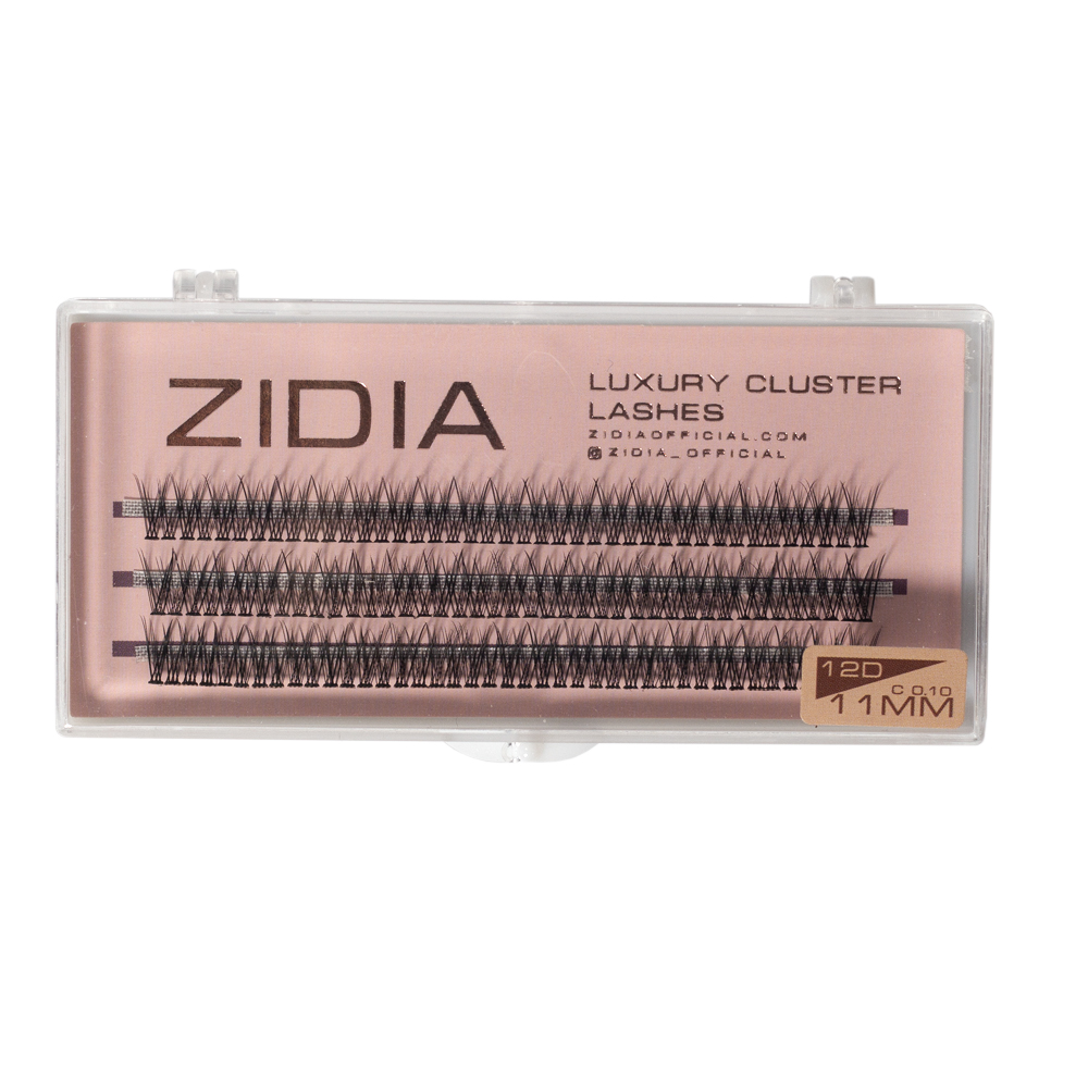 ZIDIA Fish Tail 12D bend C eyelash bundles; 0.10 (3 ribbons, size 11mm)