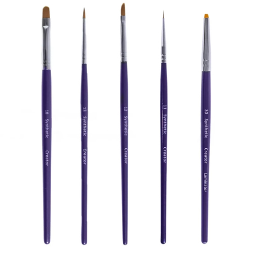 Набір №5 для ламімейкера з 5 пензлів (11, 12, 13, 18, 30)