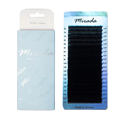 MIRADA Black lashes, mix 20 lines B, 0.07, (6-13)
