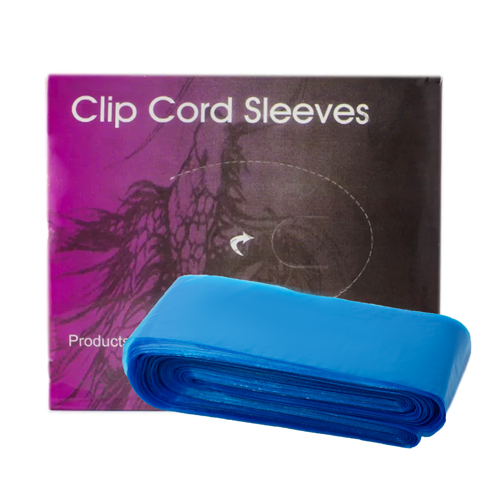 Бар'єрний захист на кліп-корд Clip Cord Sleeves синій 5*80см, 125 шт