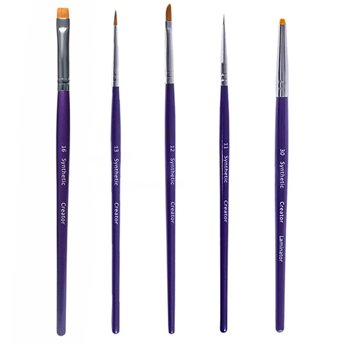 Набір №6 для ламімейкера з 5 пензлів (11, 12, 13, 16, 30)