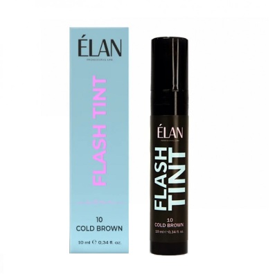 ELAN Sistema oclusivo de tinte para cejas y pestañas FLASH TINT 10 cold brown marrón frío