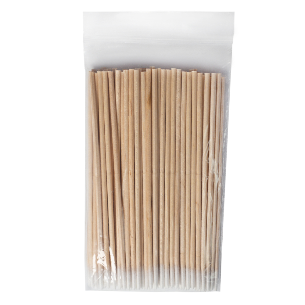 Thin microsticks, cotton swabs, wood 10 cm, 100 pcs