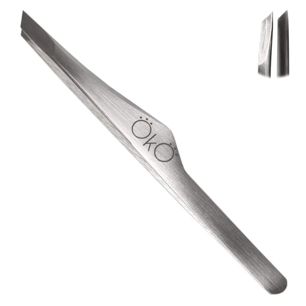 OKO Пінцет для брів скошений ручне заточування 01