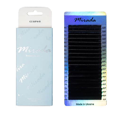 MIRADA Black lashes, mix 20 CC lines, 0.10, (6-13)