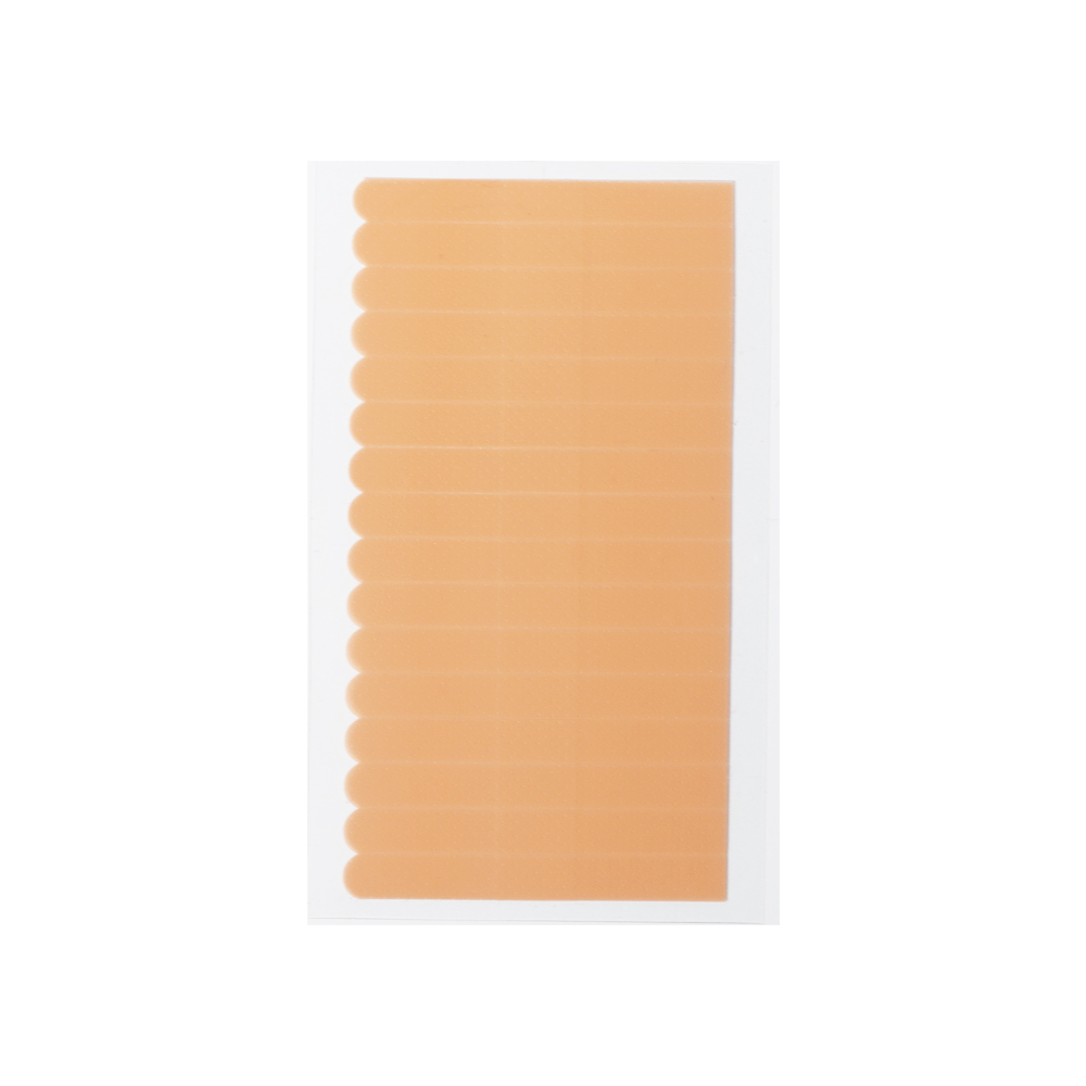 Cinta adhesiva transpirable para extensión de pestañas, beige, 16 uds/hoja