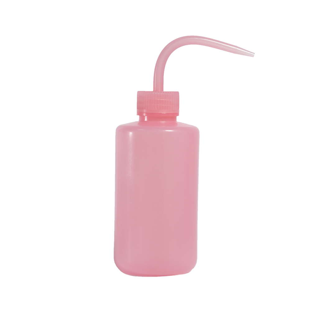 Cпрей батл с изогнутой трубкой-лейкой, розовый 250 мл