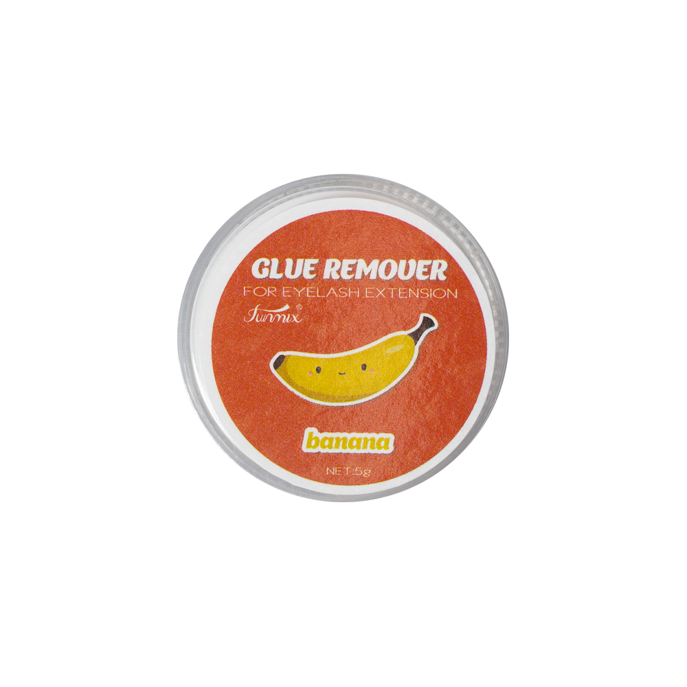Funmix Кремовый ремувер для снятия наращенных ресниц, жёлтый банан, 5 г