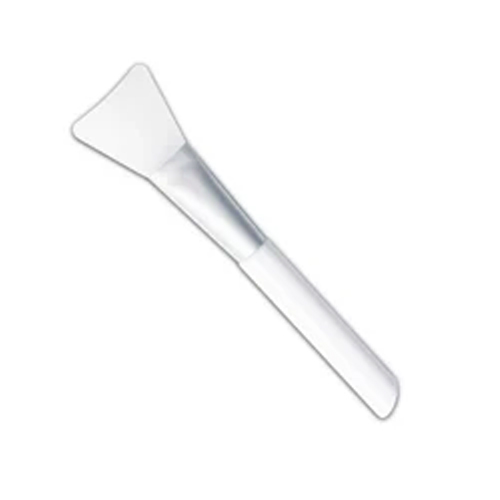 Pincel de silicona para mascarillas, cremas y concentrados, mango plateado