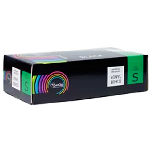 Vinyl gloves (5.5 g), black, size S, 100 pcs.