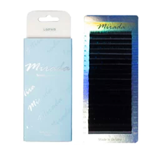 MIRADA Black eyelashes, mix 20 lines L, 0.07, (6-13)