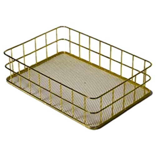 Organizer for cosmetics, metal, gold, 24x16,5x6,5 cm