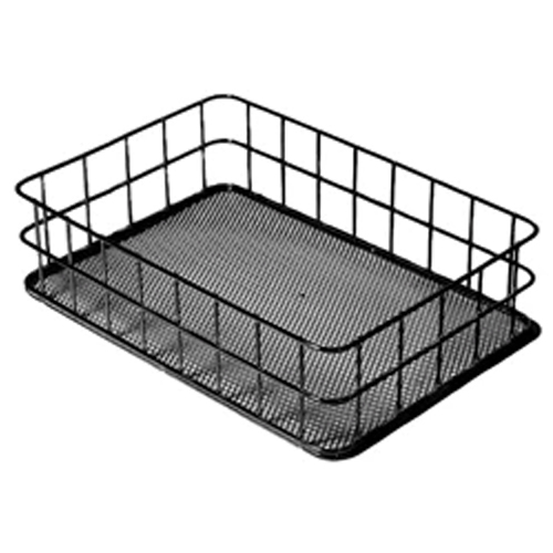 Organizer na kosmetyki, metalowy, czarny, 24x16,5x6,5 cm