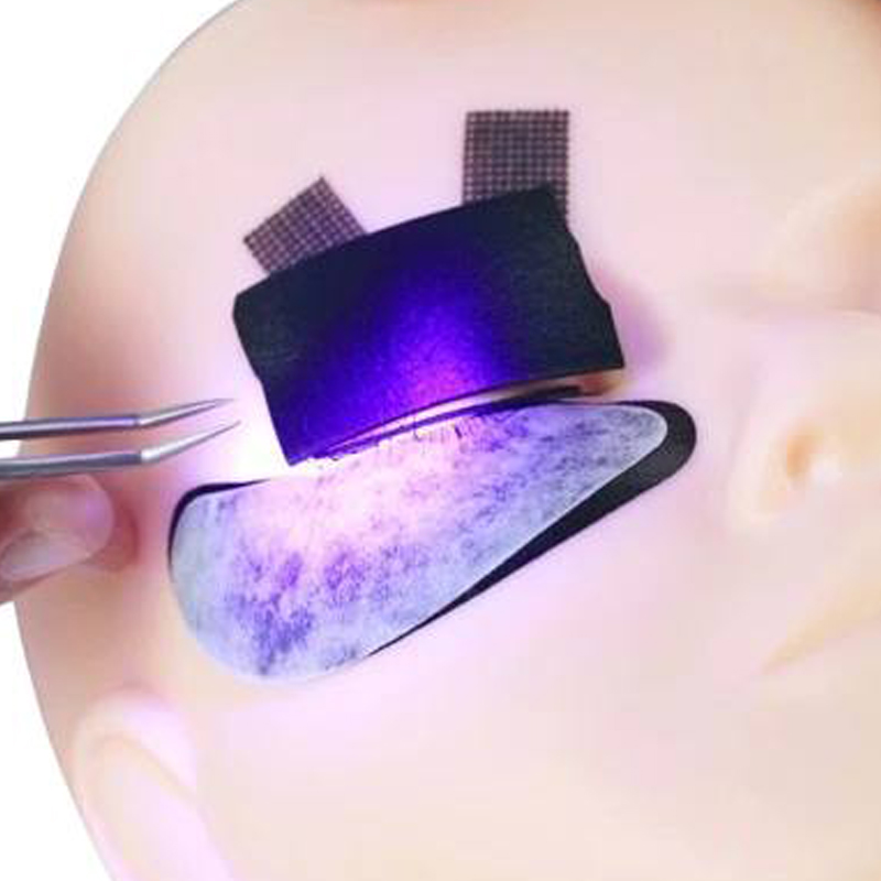 Parches para pestañas para extensión UV, negros (50 pares/pqte)