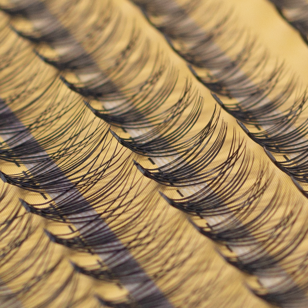 Nesura Eyelash Premium Kępki rzęs bezwęzłowe 20D, 0.07, podkręcenie C, mix 8-12 mm