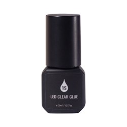 Adhesivo LED 1s para extensiones de pestañas UV 5 ml, transparente