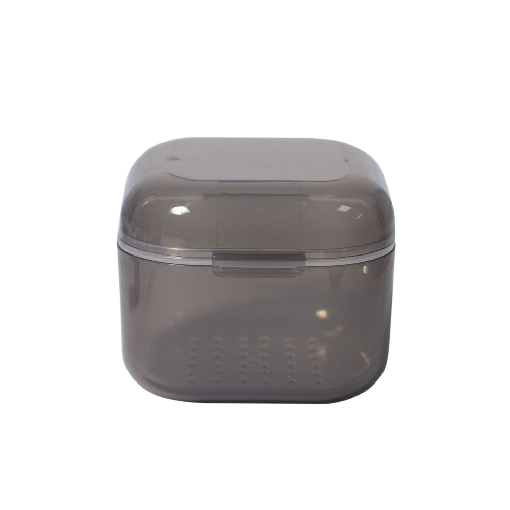 Контейнер для очищення бігуді, фрез, інструментів, квадратний, чорний