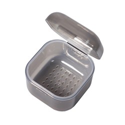Square container for cleaning curlers, tools, black