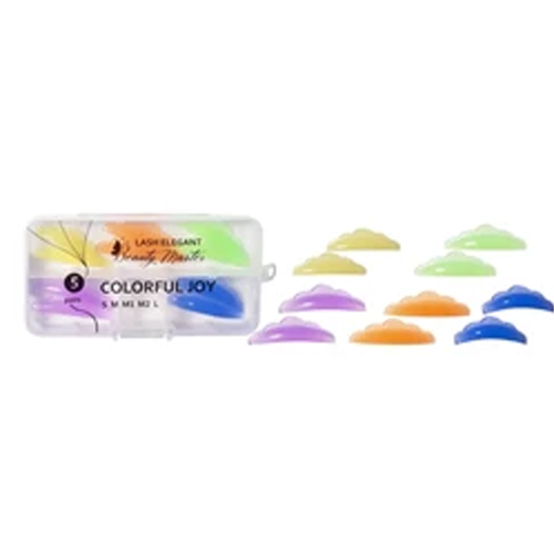 Colorful joy round lash laminating rollers, 5 pairs