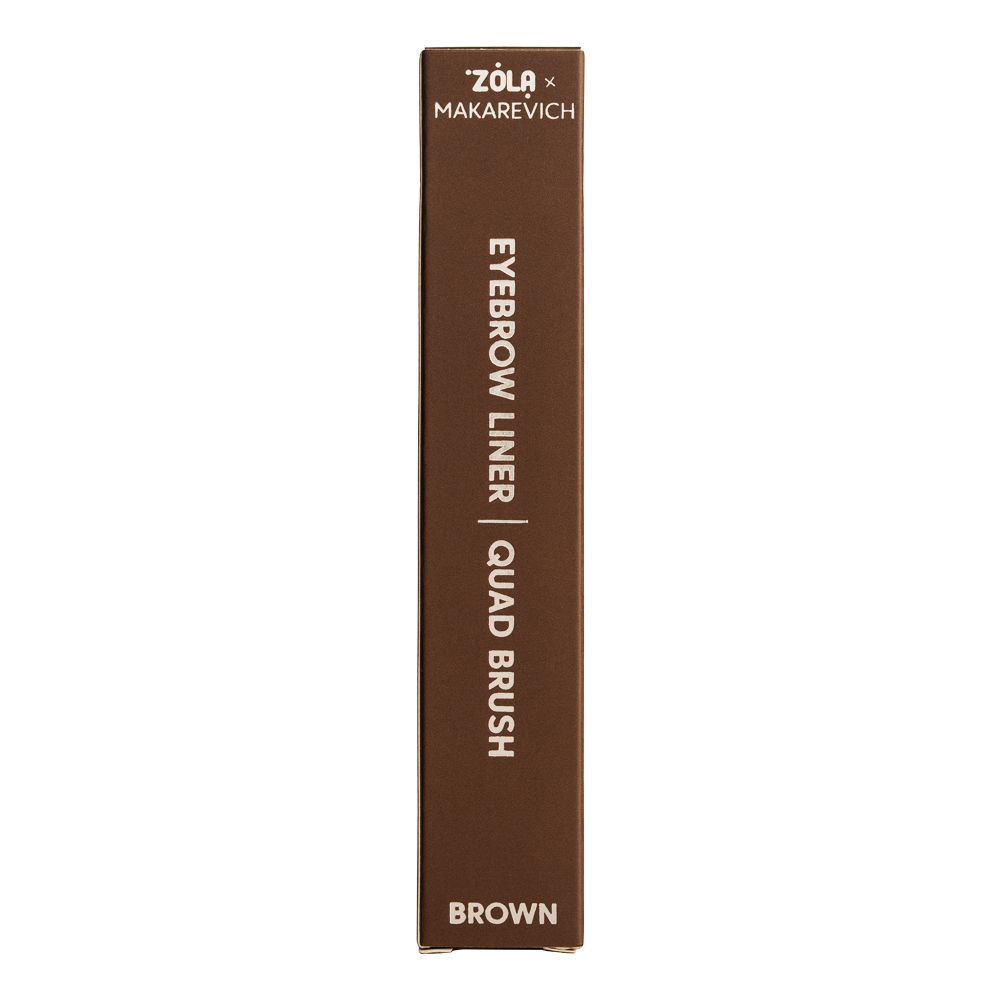 ZOLA x Makarevich Подводка для бровей с квадро-кистью Brown