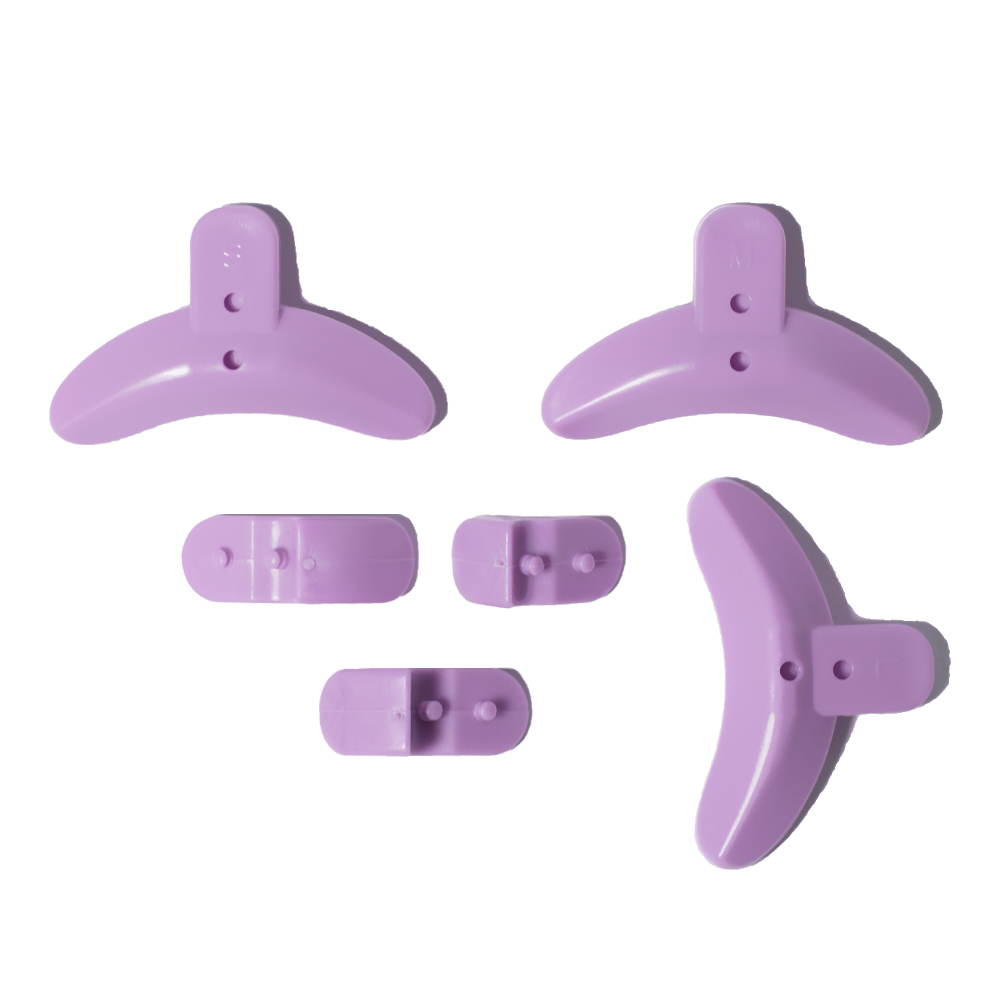 Обратные валики многофункциональные, фиолетовые, набор из 3 размеров S, M, L