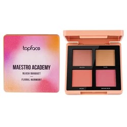 TopFace Paleta de rubores de 4 colores Maestro Academy 001, 8 g