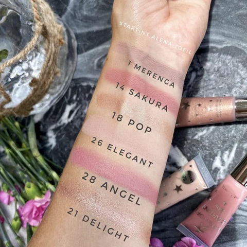 ALENA TOFIL STARTINT Перламутрові, водостійкі, кремово-пудрові тіні-тінт у тубі 18 POP 10 мл