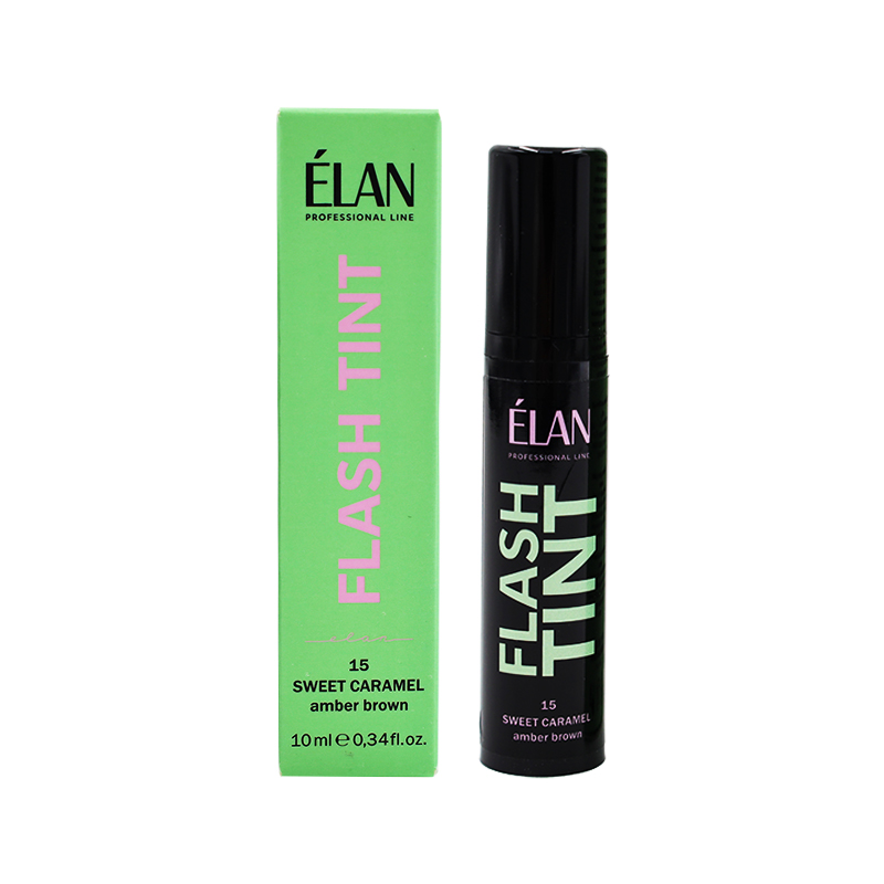 ELAN Система прямого фарбування брів FLASH TINT 15 SWEET CARAMEL amber brown
