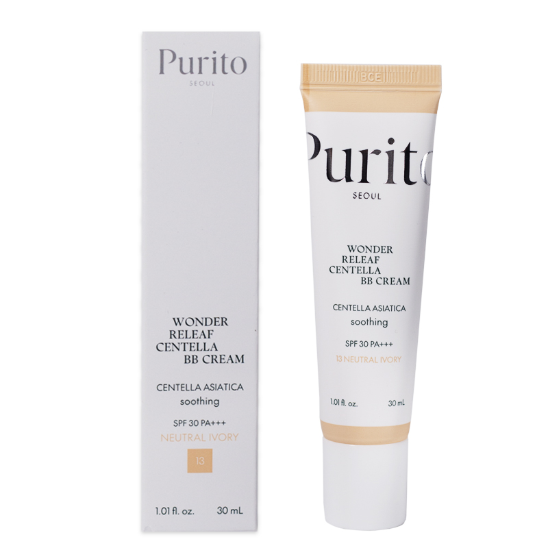 PURITO SEOUL Krem BB Wonder Releaf z centellą SPF 30 PA+++ 13 Neutral Ivory 30 ml