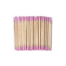 Double-sided microsticks 7 cm, pink (100 pcs)