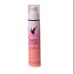 Fluido facial calmante e hidratante