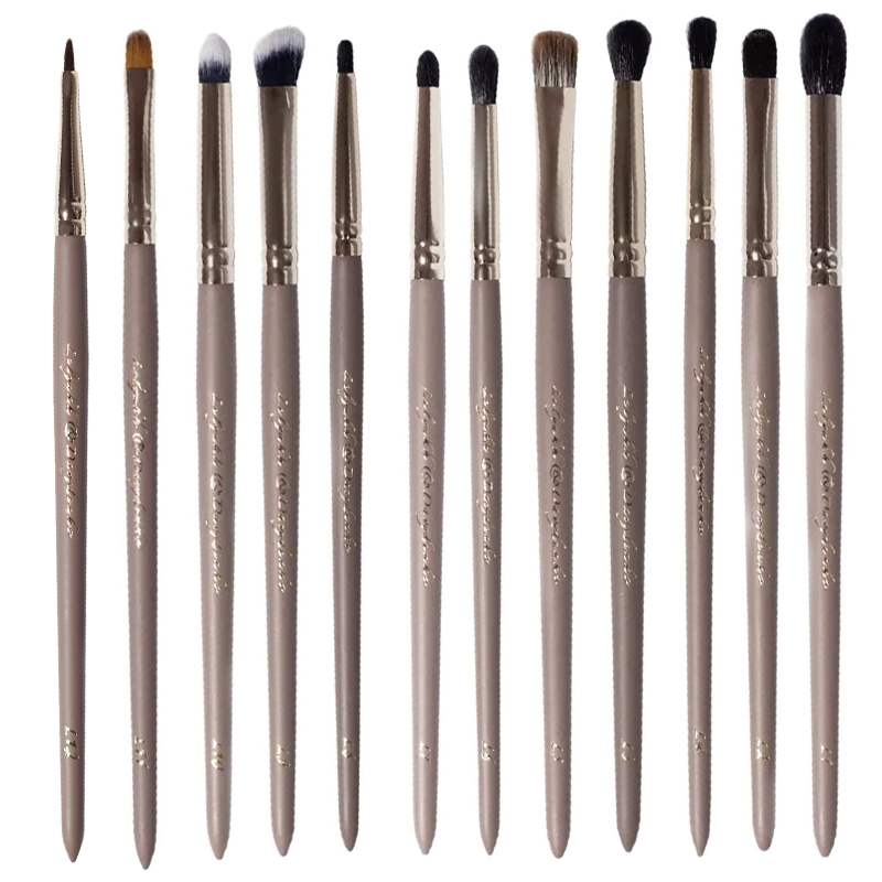 DAVYDENKO BEAUTY & Lelyukh Сет з 12 пензлів FOCUS для макіяжу очей