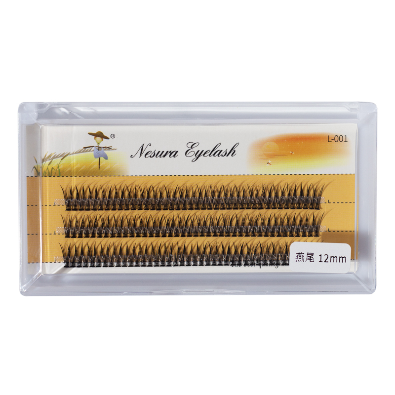 Nesura Eyelash Classic Накладні вії ластівки V 12D, 0,10, вигин C, 12 мм