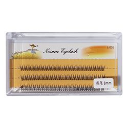V-fan false eyelashes 12D, 0.10, curl C, 8 mm