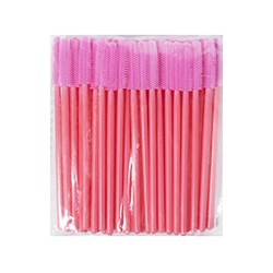 Silicone brushes, pink-pink, pack. 50 pcs