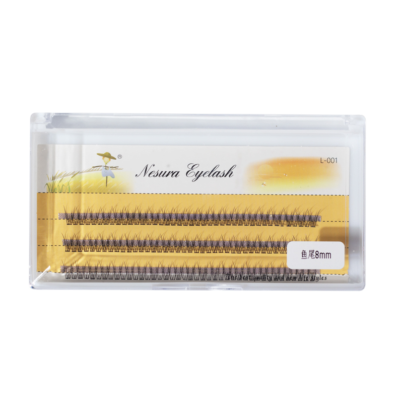Nesura Eyelash False eyelashes Fish Tail 12D, 0,07, curl C, 8 mm