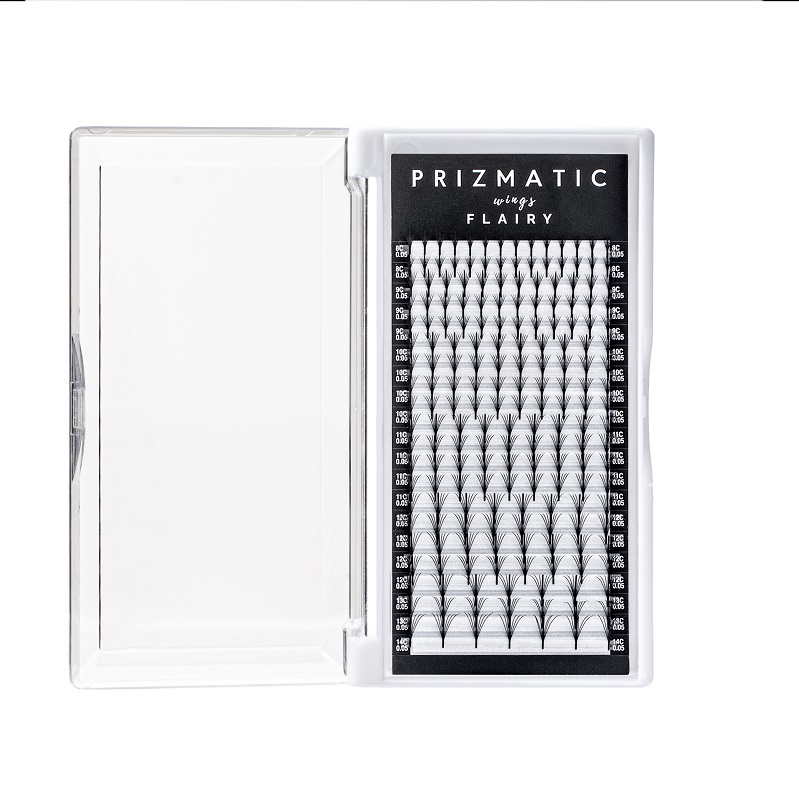 SCULPTOR PRIZMATIC WINGS Flairy вії пучки на стрічці, чорні, mix 20 ліній, C, 0,05, (8-14)