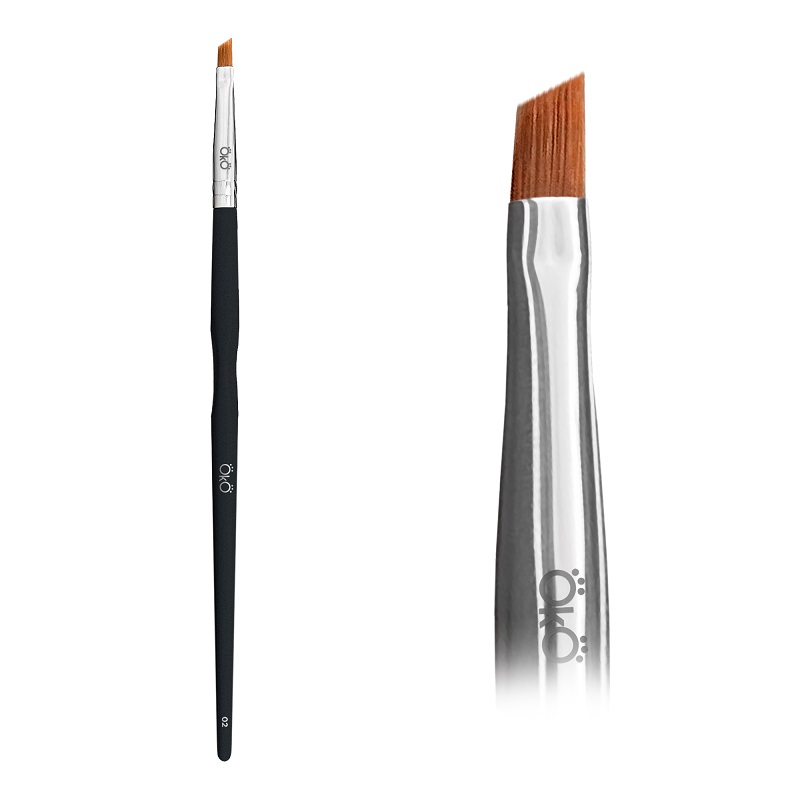 Mini angled brush No. 2 BLACK EDITION