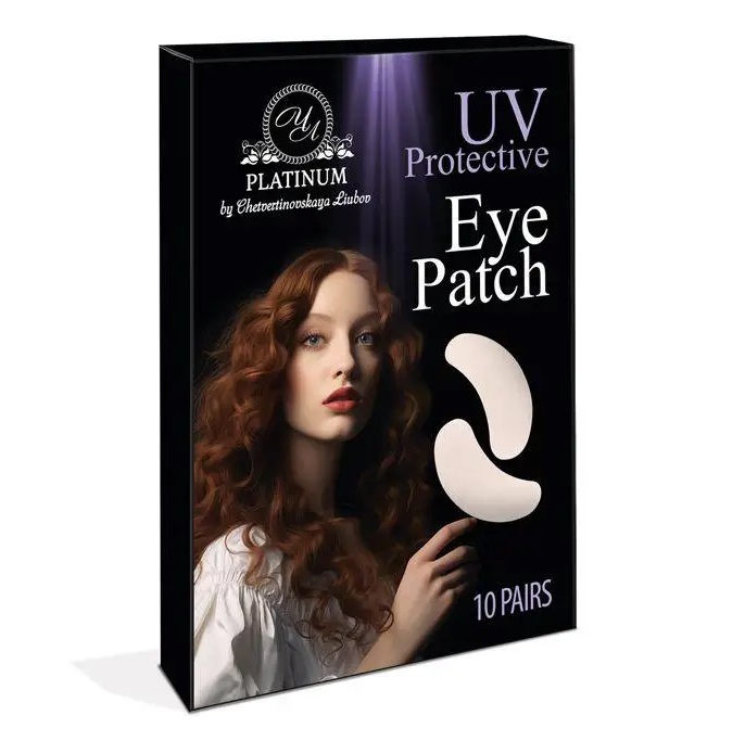 PLATINUM Black hydrogel patches for UV extensions, 10 pairs