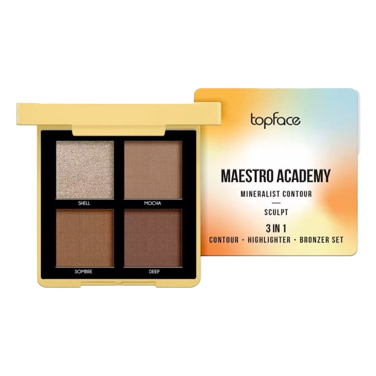 TopFace Палетка для контуринга 3в1 Maestro Academy Mineralist Contour 002 Sculpt 8 г