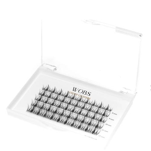 WOBS Cluster lashes 200 pcs Fairy Lashes 20D (5 strips, mix 8–12 mm)