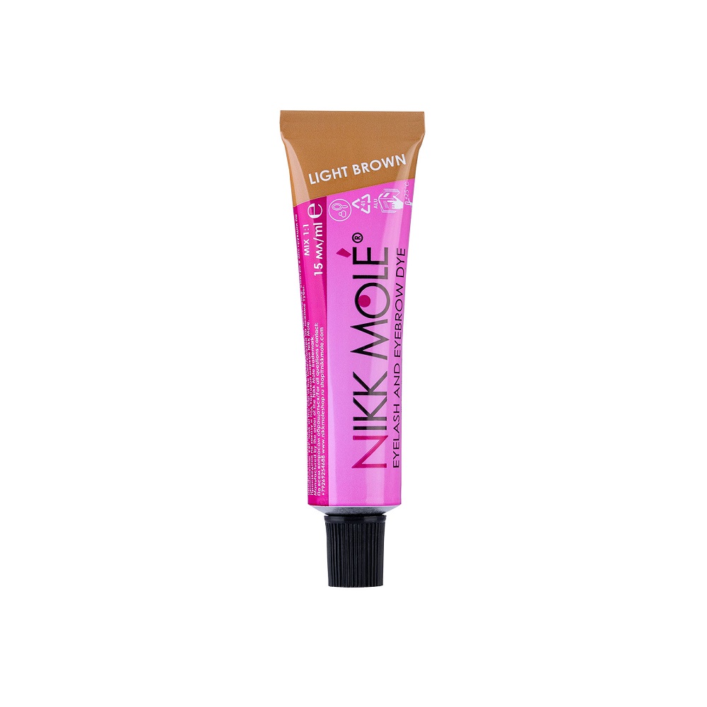 Nikk Mole Dye for eyebrows and eyelashes Light Brown 15 ml