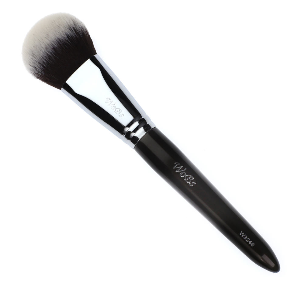 WOBS Pincel W3246 para base, rubor y polvo, plano, pelo sintético