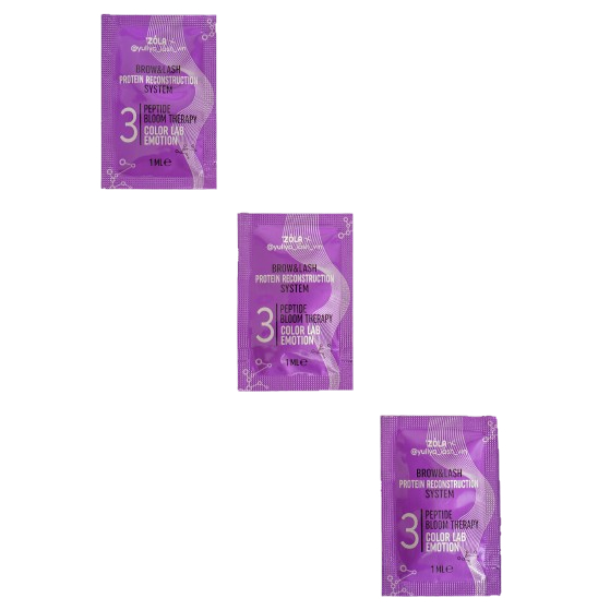 ZOLA x Yuliya Lash Vin COLOR LAB EMOTION Producto para laminación en sobre 03 PEPTIDE BLOOM THERAPY 3 × 1 ml (3 × 0.03 fl oz)