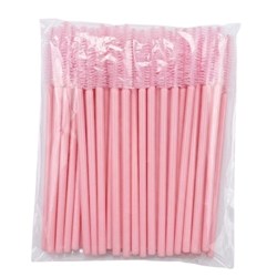 Light Pink Silicone Mascara Brushes 50 pcs
