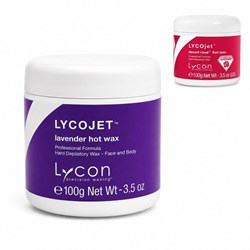 Lycon Lycojet lavender hot wax for face and body in a 100 g