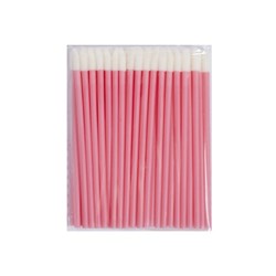 Aplicador (macrocepillos) para limpieza de pestañas 50 uds rosa