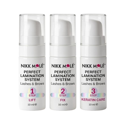 Nikk Mole Perfect Lamination System Eyebrow and Lash Laminating Kit (Step 1 + Step 2 + Step 3)