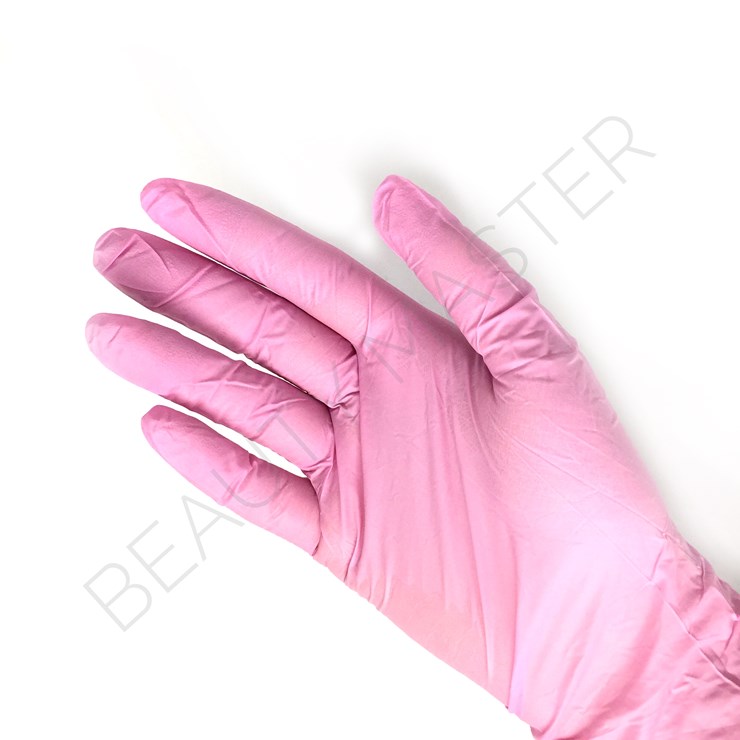 Nitrylex Gloves PINK nitrile, pink, size M, pair